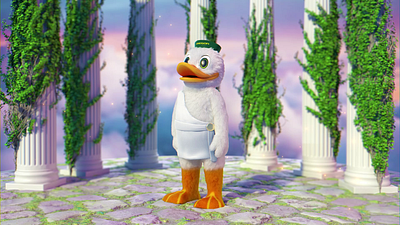 Toga Oregon Duck 3d after effects animation c4d cgi character animation cinema 4d design donald duck minimal mograph motion capture motion graphics oregon university of oregon uo uofo