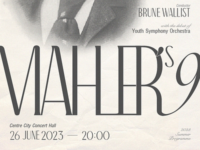 Gustav Mahler classical music concert banner classical classicalmusic concert elegant graphicdesign minimal music old poster simple socialmedia socialmediapost