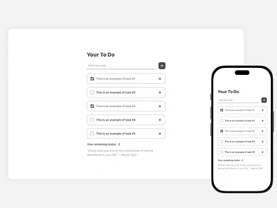 Clean & Minimal Todo List Design clean minimal simple simple todo to do to do list app to do list design todo todo list todo list ui todo list web ui todolist todolist web design ui web design