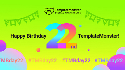 Happy Birthday To You Template Monster. app branding design graphic design illustration logo typography ui ux vector