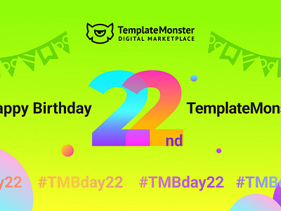 Happy Birthday To You Template Monster. app branding design graphic design illustration logo typography ui ux vector