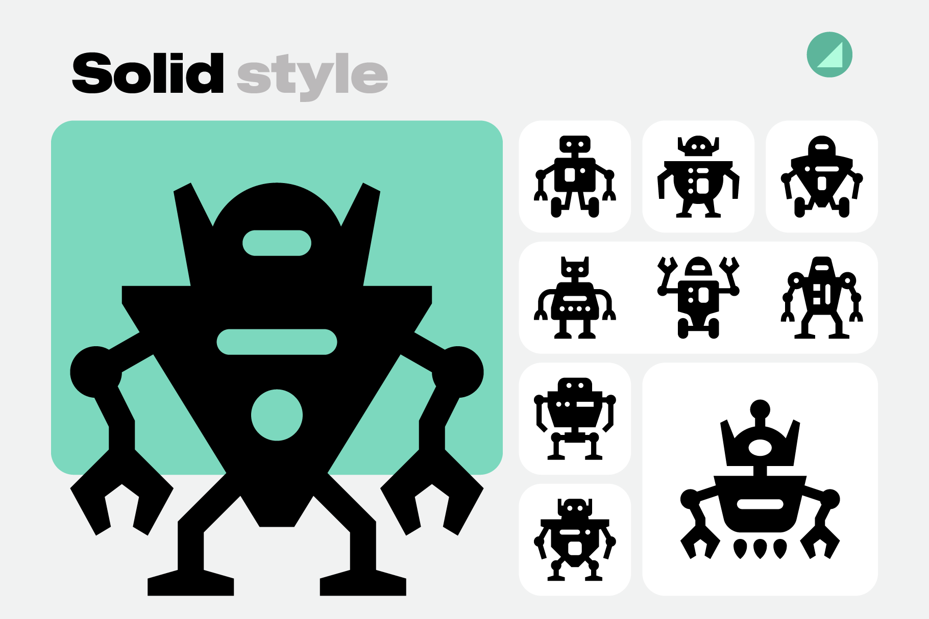 Humanoid Robots / Basicons alien bionic bot cybernetic cyborg droid futuristic guardian humanoid icons industry machine mechanical robot robotics standing ui vector warrior wheel