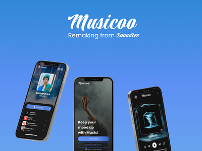 Musicoo - Smart Music Player [Redesign of Soundiee] album appdesign bluetheme branding inspiration logo mobileapp music musicplayer simple smart template uidesign uiux webdesign