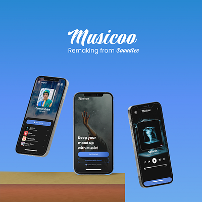 Musicoo - Smart Music Player [Redesign of Soundiee] album appdesign bluetheme branding inspiration logo mobileapp music musicplayer simple smart template uidesign uiux webdesign