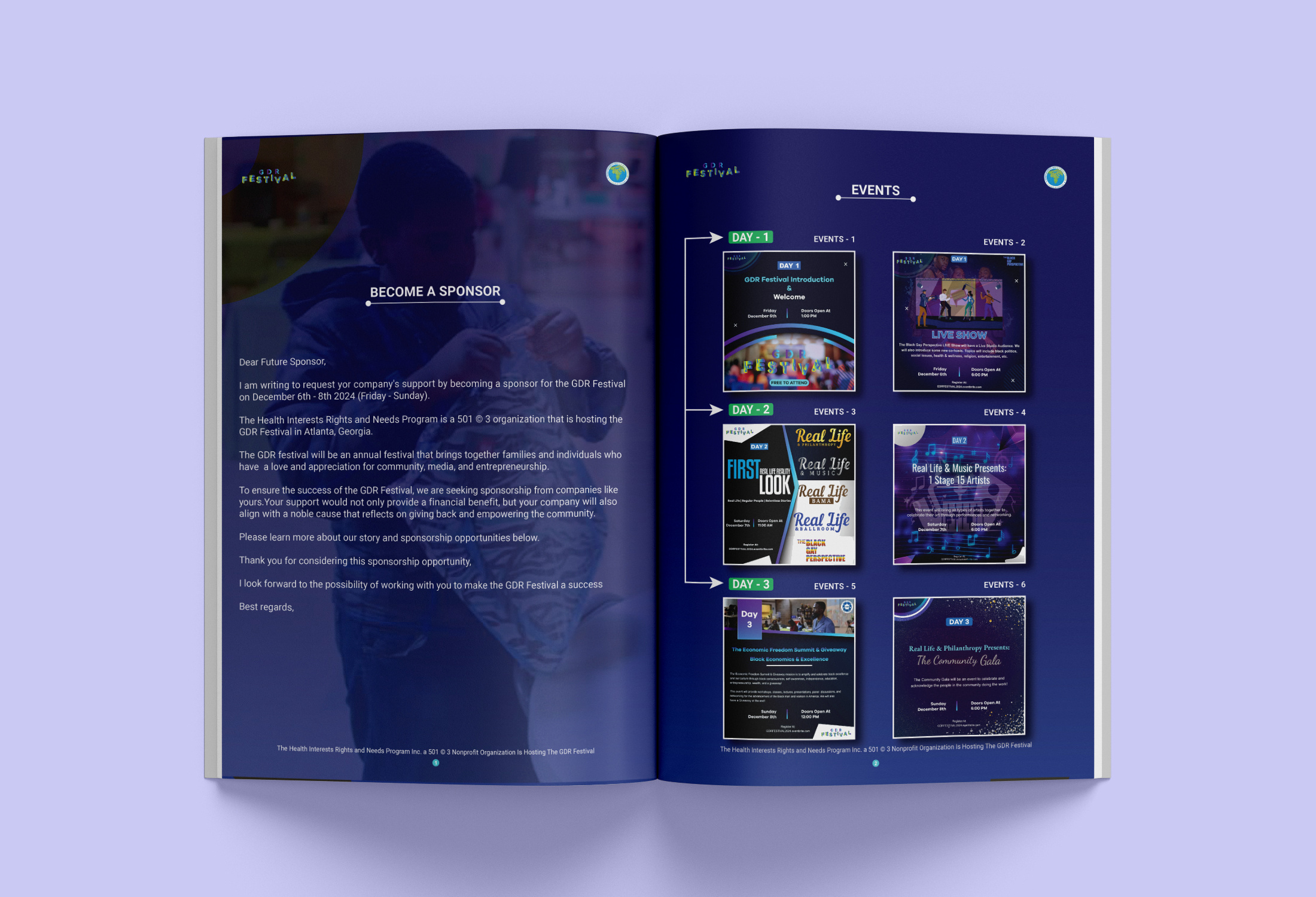 Example of Sponsorship Proposal, Booklet Design