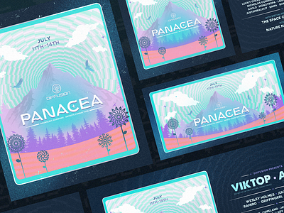 Panacea Festival Flyer 2024 Seattle branding design graphic design illustration typography vector