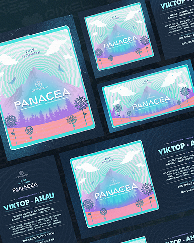 Panacea Festival Flyer 2024 Seattle branding design graphic design illustration typography vector