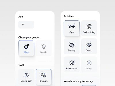 Supplement form app blue creator design fitness form forms icons illustration sports supplements ui ux web webdesign website wizard