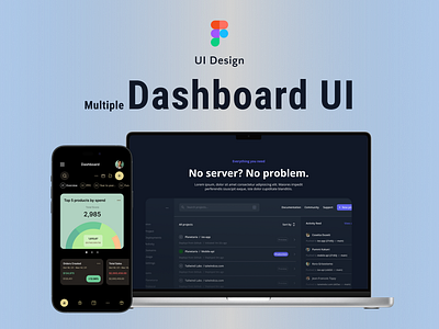 Multiple Dashboard UI app branding design figma illustration landing page logo mobile app ui ux