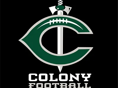 Colony football- sports logo design brand design branding creative logo design design football logo graphic design illustration logo logo designer minimal design sports logo design vector