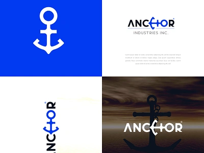 anchor logo design anchor branding creative design graphic design illustration logo logo design logodesign logotype modern design ui