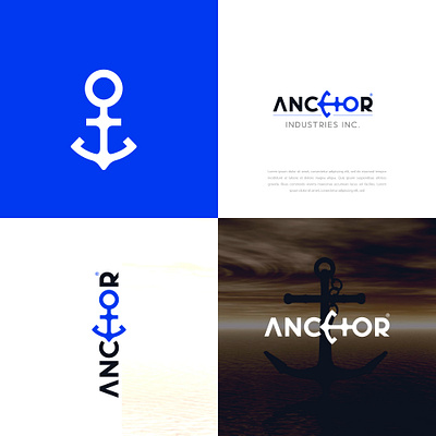 anchor logo design anchor branding creative design graphic design illustration logo logo design logodesign logotype modern design ui