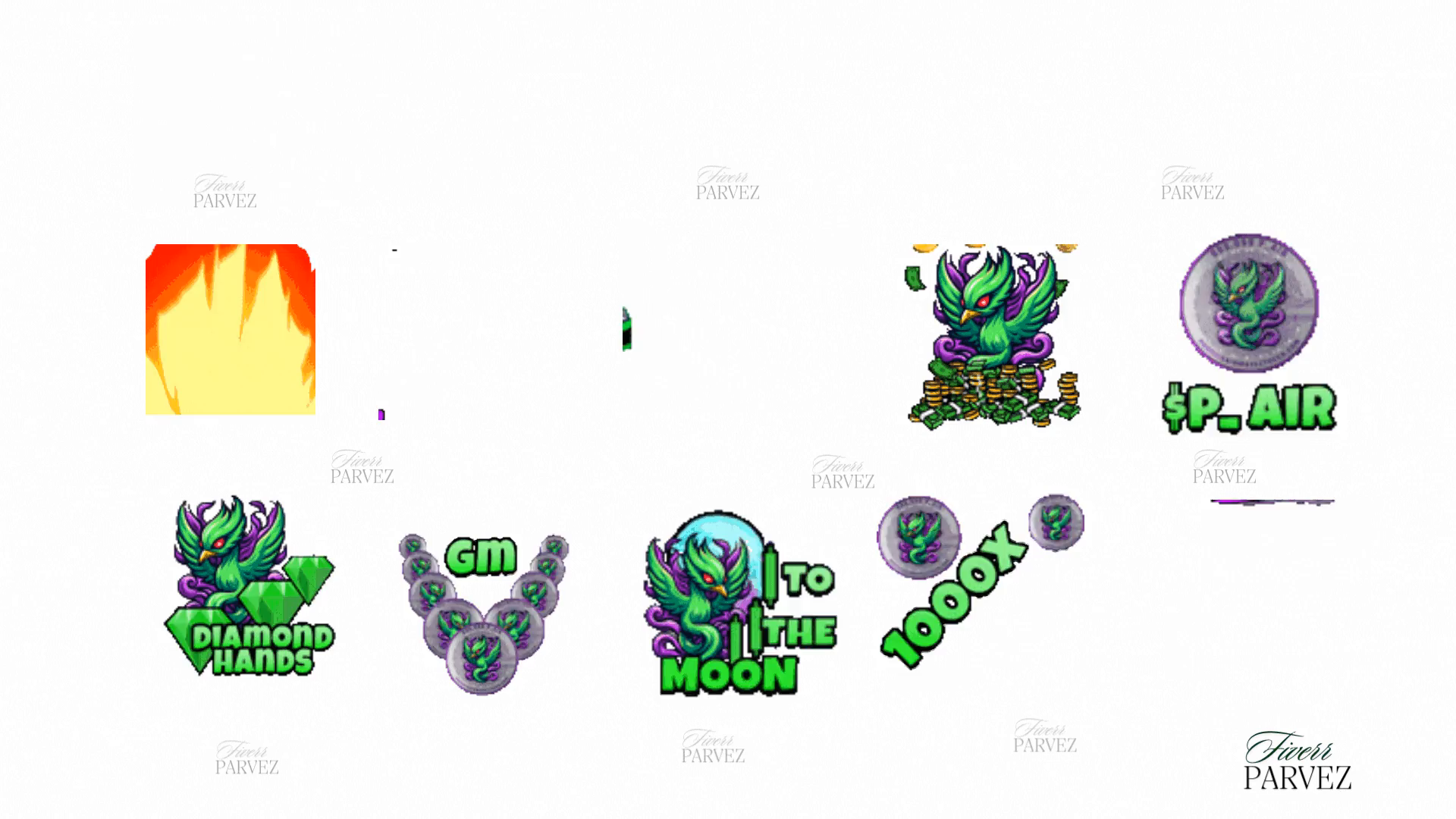 Example of Twitch ,Discord, Kick, Youtube Stickers