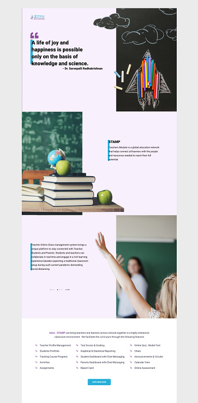 STAMP - The learning app website Design landing page learning app ui website