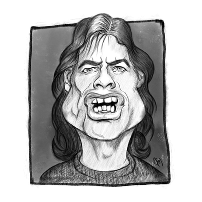 Mick Jagger Caricature caricature cartoon cartoon character illustration rockandroll sketch