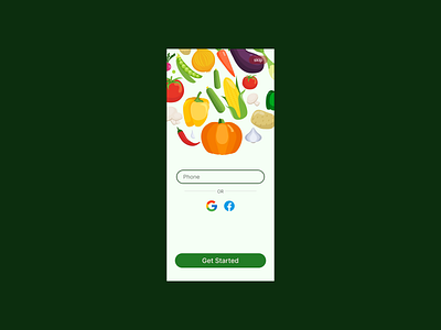 Grocery App login screen figma graphic design ui