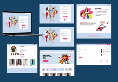 Glamour Fashion uiux design uxdesign web design website website developement