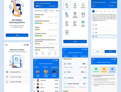EdQuiz - Interactive Learning Platform UI Design app app design design mobile app quiz ui ux