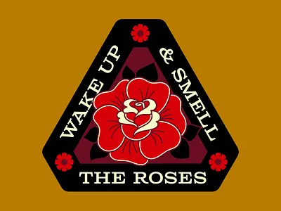 Smell the Roses american traditional badge badge design branding design graphic design illustration logo logo design retro sticker tattoo