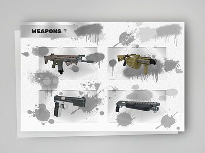 GAME | WEAPONS SECTION 3d fps games game game design graphic design landing play to earn product design ui web web design web3