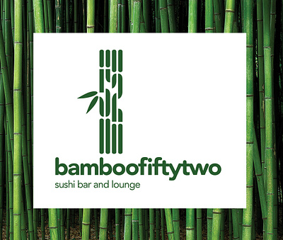 Bamboo52 Sushi Bar & Lounge branding graphic design logo