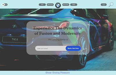 📸 Daily UI 003: Landing Page BMW Concept 100dayschallenge dailyui landingpage ui uidesign webdesign