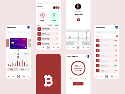 Mobile Banking App UI banking app mobile design ui ui ux visual design