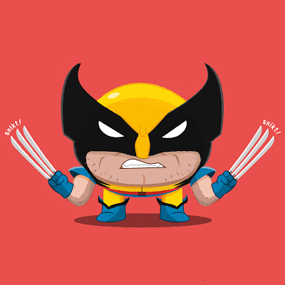 Chubby Wolverine claws comics disney hughjackman logan marvel mutants superhero wolverine xmen xmen97