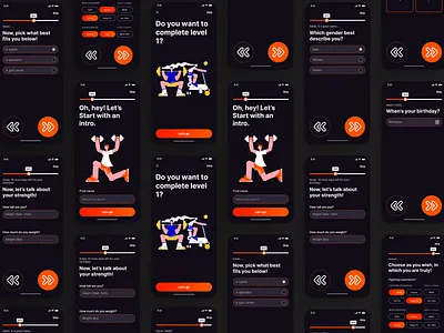 FightMatch App Onboarding Screen UI Designs. 3d animation branding business logo fightmatch app design graphic design ios app designer mma app design mobile app designer motion graphics onboarding screen design product designer ui ui designer uiux designer ux designer vision pro ui