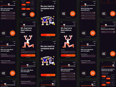 FightMatch App Onboarding Screen UI Designs. 3d animation branding business logo fightmatch app design graphic design ios app designer mma app design mobile app designer motion graphics onboarding screen design product designer ui ui designer uiux designer ux designer vision pro ui