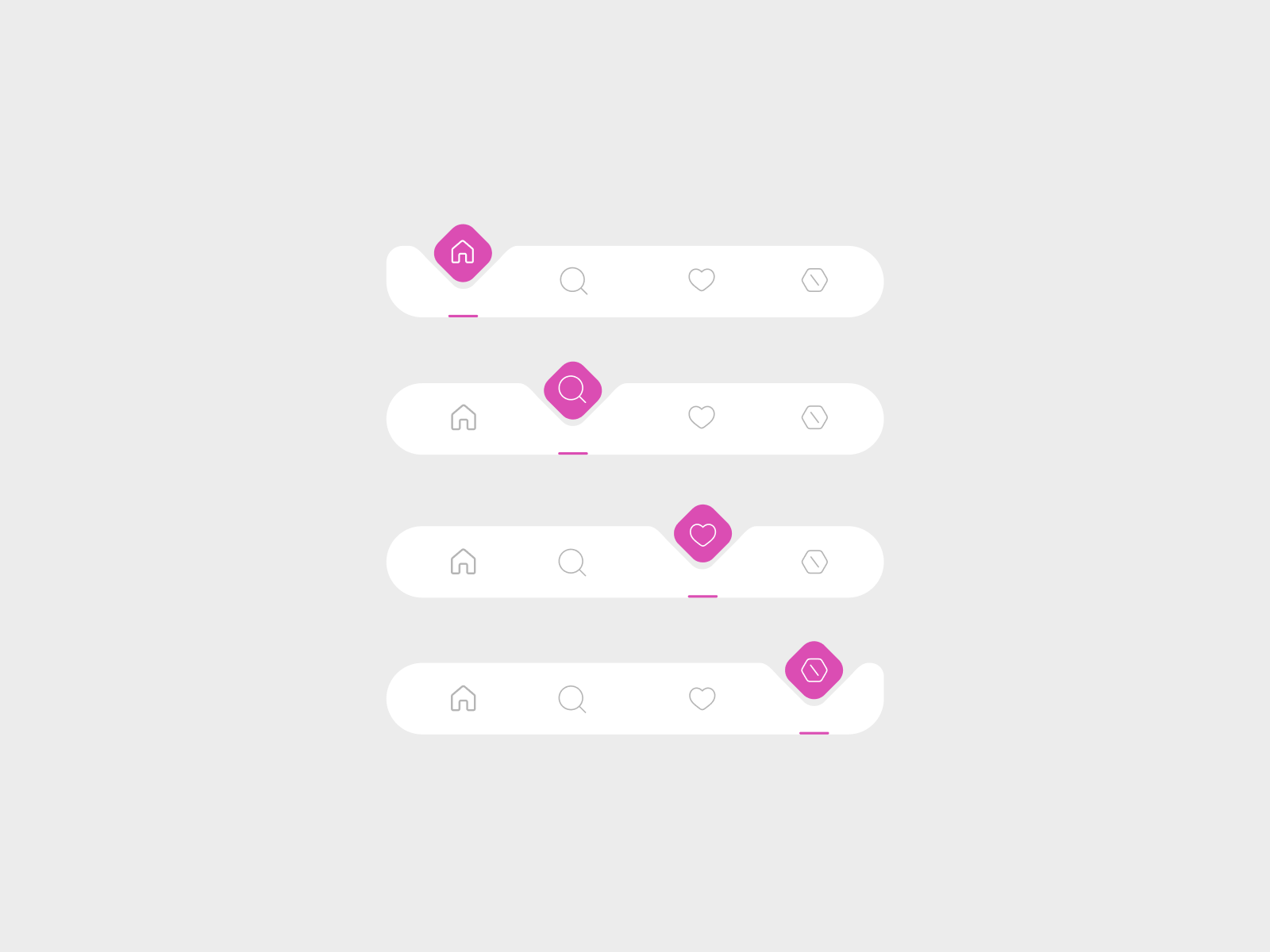 Bottom Navigation Bar design by Ayesha_Shafqat on Dribbble