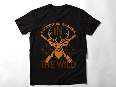 hunting t shirt design adventure custom hunting mountain stylish typography vector vintage