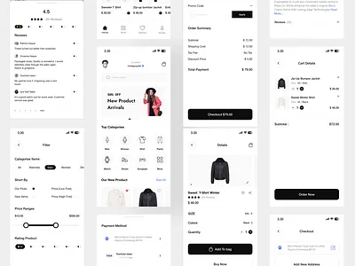 E-Commerce App UI Design app app design app ui brand clothing clothing app design design dress ecommerce ecommerce app ecommerce app design ecommerce design fasion model sheo shirt store ui ux web