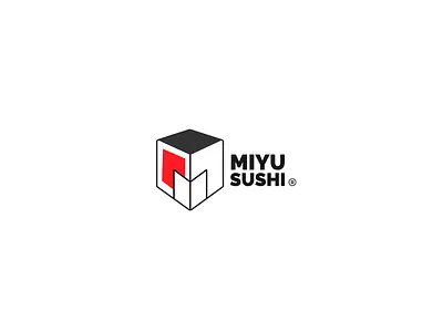 Logo design . Miyu Sushi black and white branding identity last impac logo logo design memorable minimalist sushi