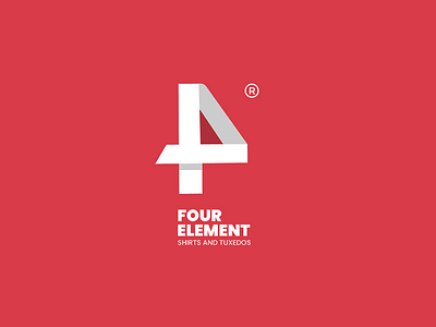 Logo design . Four element 4 branding four identity logo logo design red tuxedo