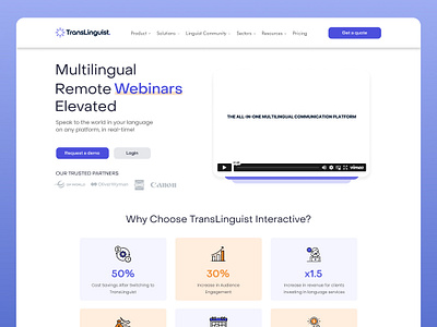 Translinguist - SaaS Website Design figma ui ux web design wordpress