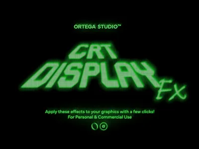 CRT Display FX asset crt design display effect logo photoshop template y2k