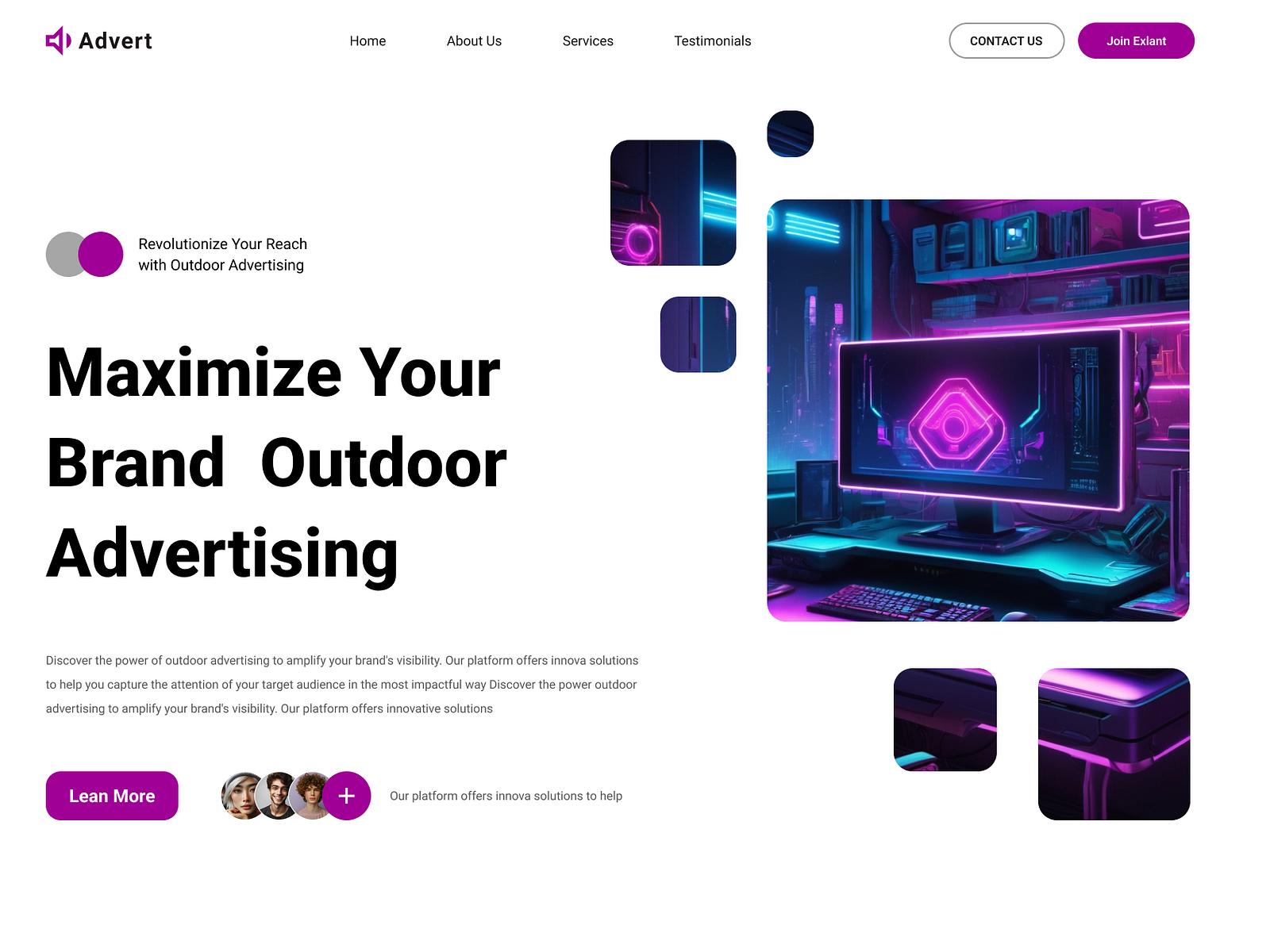 Advertising Website by Shohel Chowdhury on Dribbble