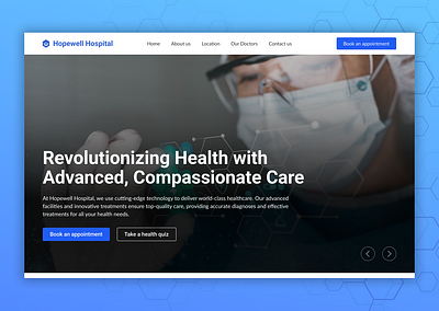 Hopewell Hospital: Hospital and Healthcare Landing Page creative design page design community design inspiration dribbble health technolgy healthcare landing page healthcare service hero banner homepage hospital landing page landing page product design ui uiux user centered design user inerface ux