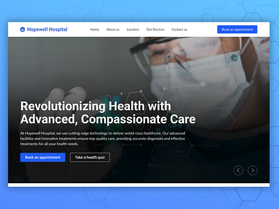 Hopewell Hospital: Hospital and Healthcare Landing Page creative design page design community design inspiration dribbble health technolgy healthcare landing page healthcare service hero banner homepage hospital landing page landing page product design ui uiux user centered design user inerface ux