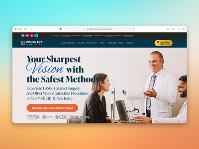 Cohen eye - Eye clinic Website design figma ui ux web design wordpress