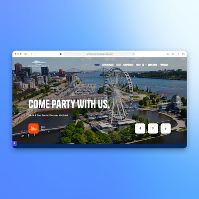 Montreal Boat - Event Rentals Website design figma ui ux web design wordpress