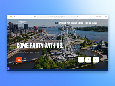 Montreal Boat - Event Rentals Website design figma ui ux web design wordpress