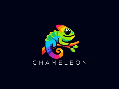 Chameleon Logo branding chameleon chameleon logo chameleon logo design chameleons chameleons logo color chameleon logo design illustration lizard logo top chameleon logo