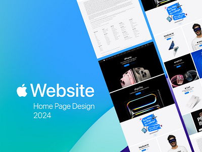 Apple Website Home Page Design 2024 apple ui uiux user experience user interface ux webdesign website