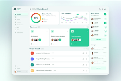 EdTech Dashboard SaaS App dashboard product design saas ui ux visual design