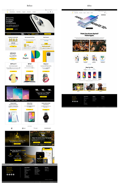 UX/Art Direction, Design & QA of Sprint Homepage Redesign ab testing art direction branding design graphic design illustration ui ux