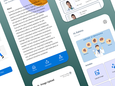 Healthcare Mobile Application easy to navigation interface health healthcare illustration med melanoma mobileapp simple interface simple mobile application ui user user interface ux