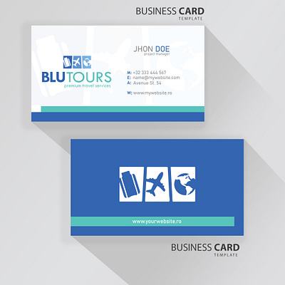 Business Card Template branding graphic design