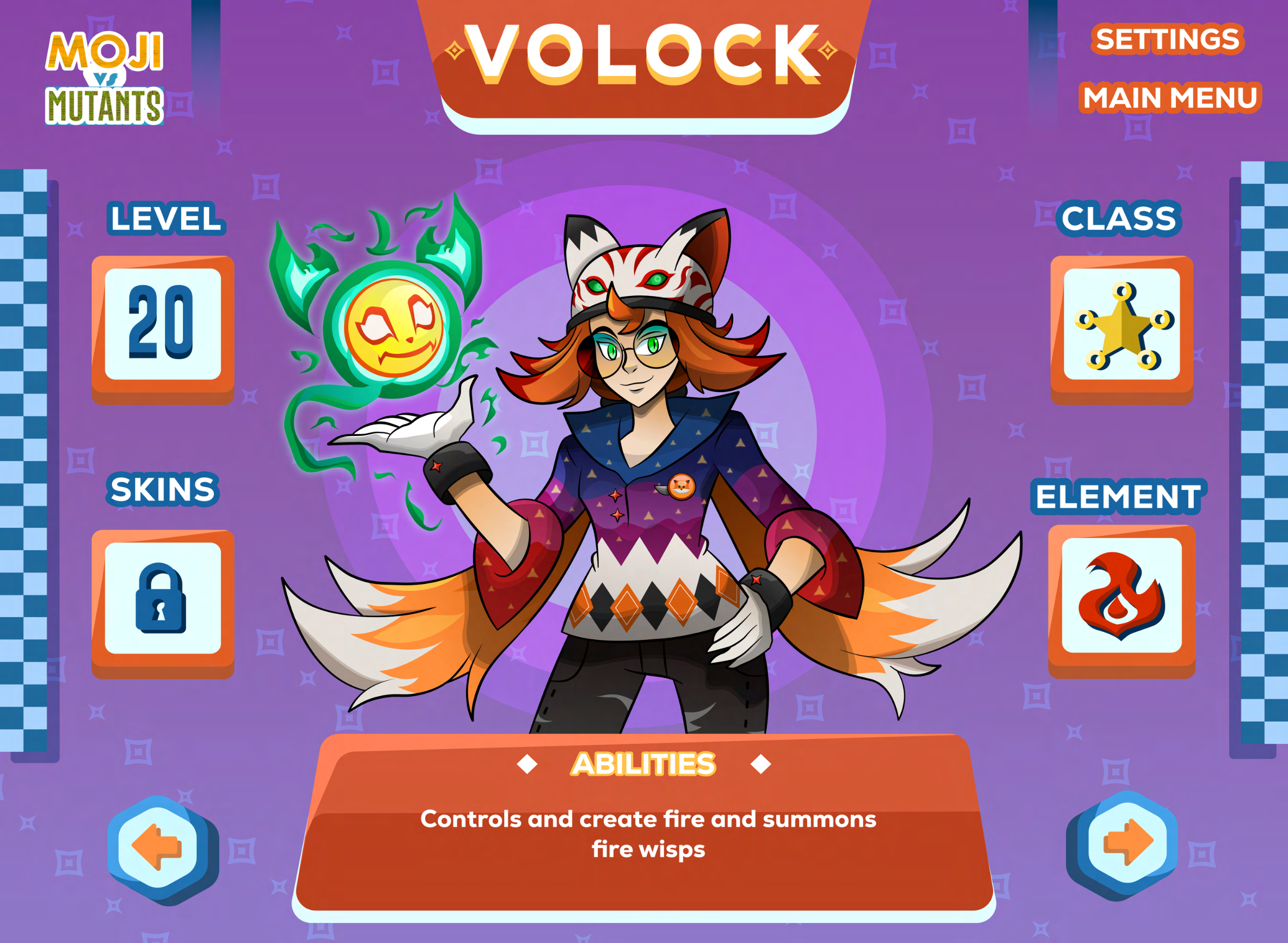 RPG Game Character Design 2 character character design fox game game layout layout magic rpg vector vector art vector illustration